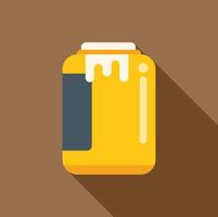 Overflowing beer can with foam dripping down the side vector