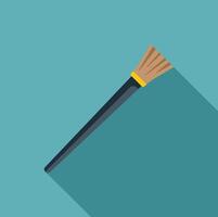 Makeup brush for applying foundation or blusher lying diagonally on green background vector