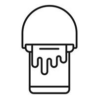 Open paint bucket dripping for home renovation project vector