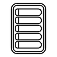 Radiator heater warming providing heat using energy line icon vector