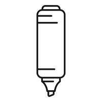 Black outline icon of a felt tip marker pen for drawing vector
