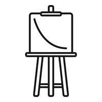 Flipchart with decreasing graph presenting business results vector