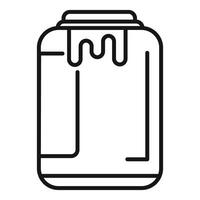 Honey jar dripping with sweetness line icon vector