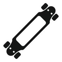 Modern longboard icon showing extreme sport vector