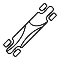 Longboard skateboard for extreme urban recreation vector