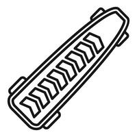 Utility knife with segmental blade allowing for quick blade replacement vector