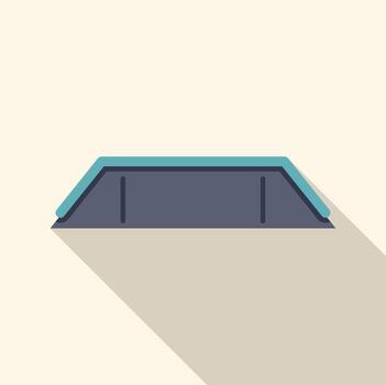 Springboard for jumping into swimming pool with long shadow vector
