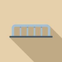 Side view of hospital bed railing using minimalist design vector