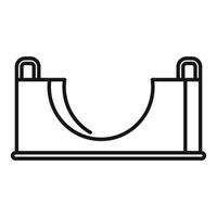 Empty skate park ramp structure for skating tricks and stunts vector