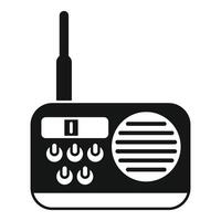 Portable radio receiver transmitting signals with antenna vector