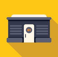 Public toilet building with number one on door in flat design vector