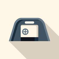 Bank vault door open with shadow flat design icon vector