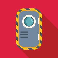 Spaceship door leading to another world vector