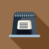 Coffee pod with blank label sitting on countertop vector