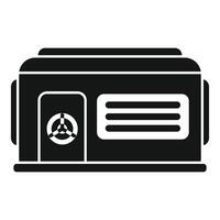 Portable diesel generator supplying electricity during power outage vector