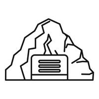 Data mining concept with server under mountain vector