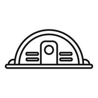 Hangar icon showing building for aircraft storage vector