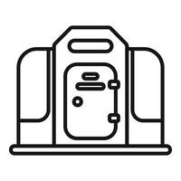 Portable gas generator supplying electricity during power outage vector