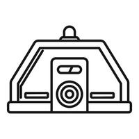 Smart home device controlling light and temperature with voice commands vector
