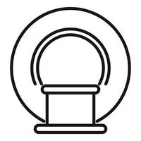 Magnetic resonance imaging scanner drawing representing medical exam vector