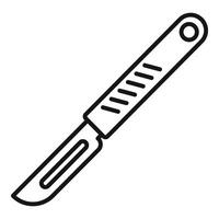 Scalpel medical instrument with sharp blade for surgery vector