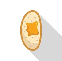 Delicious loaf of bread with melting butter on top vector