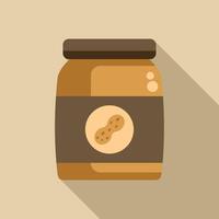 Peanut butter jar spreading on a table vector
