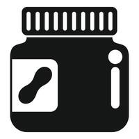 Peanut butter jar icon showing food paste vector