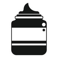 Cosmetic cream jar with blank label for branding vector