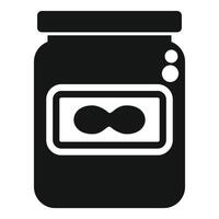 Peanut butter jar icon showing food paste vector