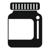 Black jar packaging with empty label for branding vector