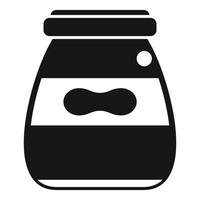 Peanut butter jar with blank label presenting its best side vector