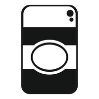 Smartphone screen showing augmented reality app icon vector