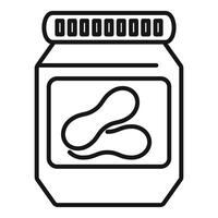 Peanut butter jar packaging showing two nuts inside vector
