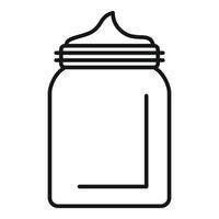 Cosmetic cream jar with cap for skincare routine vector