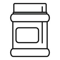 Plastic jar packaging with lid for bulk products storing vector