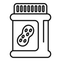Peanut butter jar icon showing nut paste for sandwiches vector