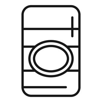 Lavado máquina frente ver demostración controlar panel con botones y puerta vector