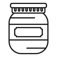 Closed jar with empty label is waiting to be filled with your product vector