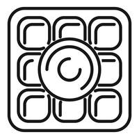 Icon of smart home control panel with central button vector