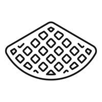 Half waffle icon, bakery dessert symbol for menu design vector