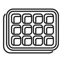 Waffle iron with non stick coating for making delicious breakfast vector