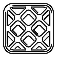 Empty ice cube tray forming geometric pattern vector