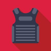 Bulletproof vest providing protection from gunfire vector