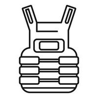 Bulletproof vest protecting from violence providing safety and security vector