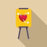 Marketing team presenting customer relationship management strategy with heart symbol vector