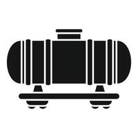 Tank wagon delivering oil for industrial use icon vector