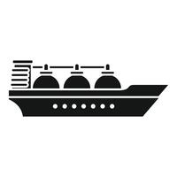 Gas carrier ship delivering liquefied natural gas using spherical tanks vector