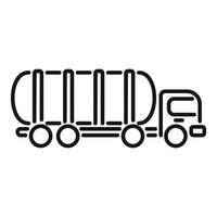Garbage truck icon showing waste removal and sanitation vector