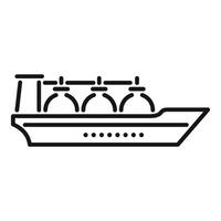 Large gas carrier ship transporting liquefied natural gas using spherical tanks vector